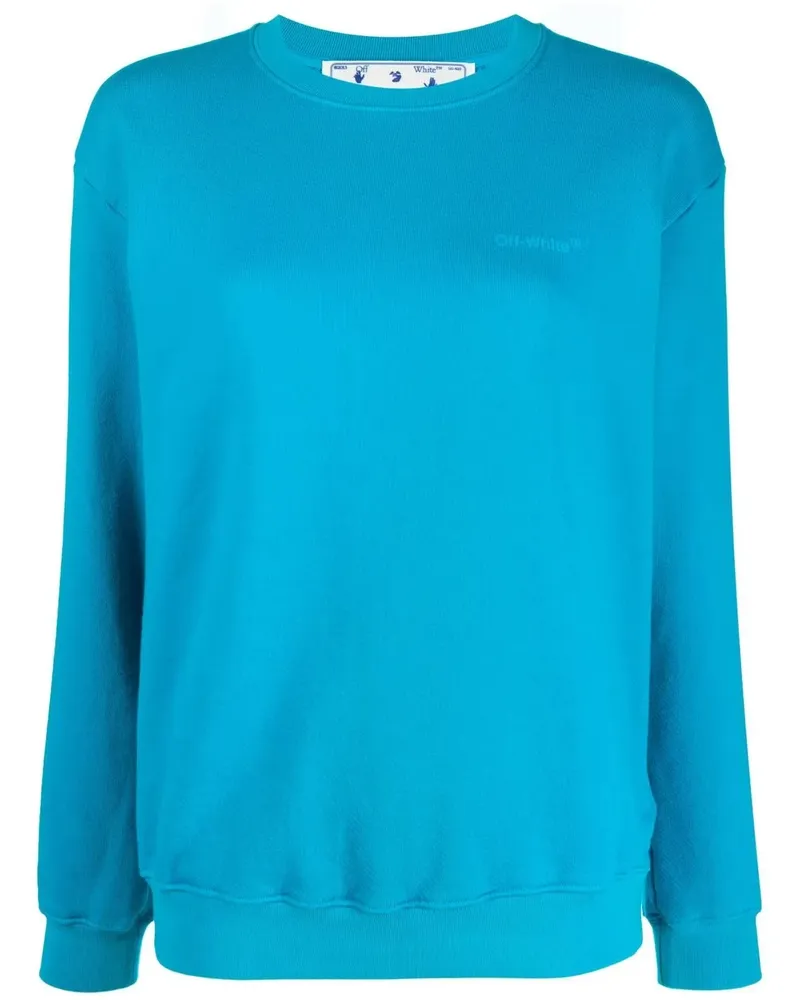 OFF-WHITE Sweatshirt mit diagonalen Streifen - Blau Blau