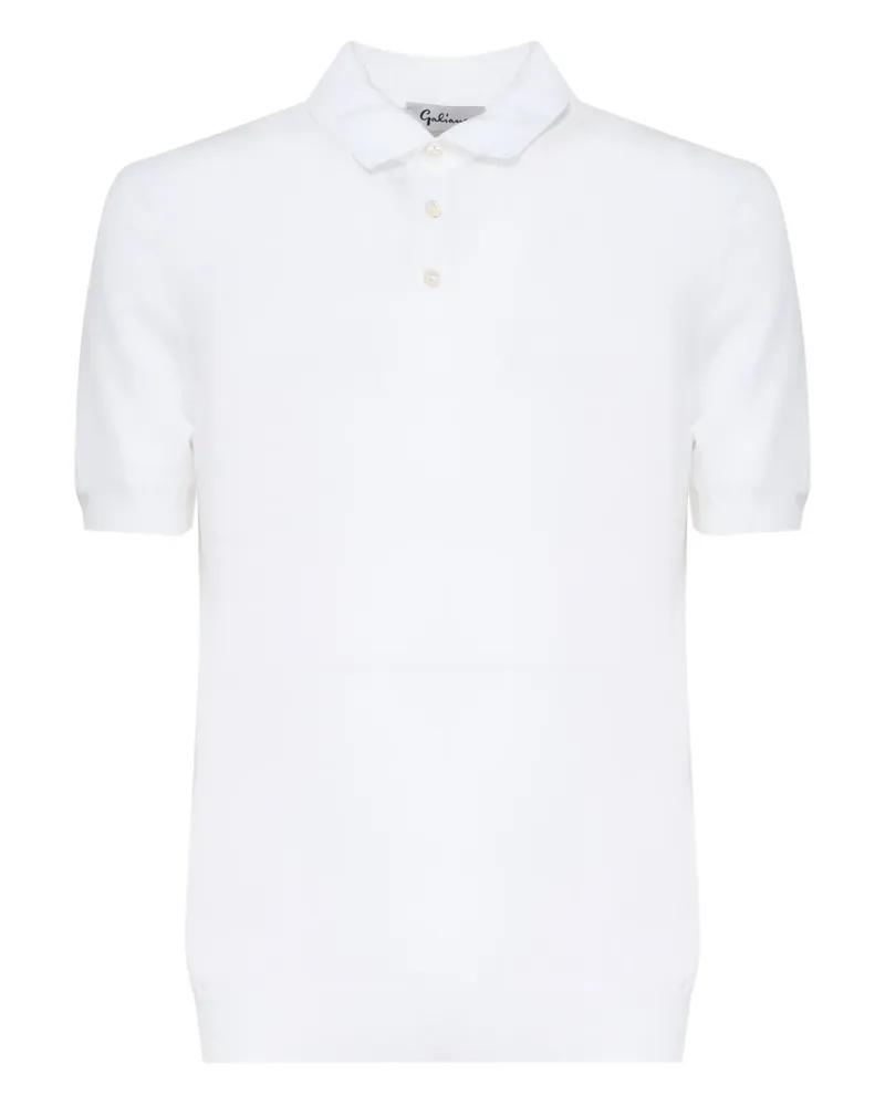 John Galliano short-sleeve cotton polo shirt - Weiß Weiß