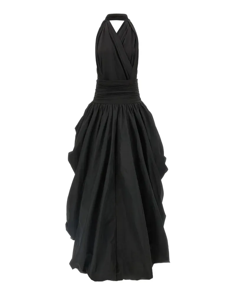 ANDAMANE Alexandra High-Low-Maxikleid mit Ballonsaum - Schwarz Schwarz