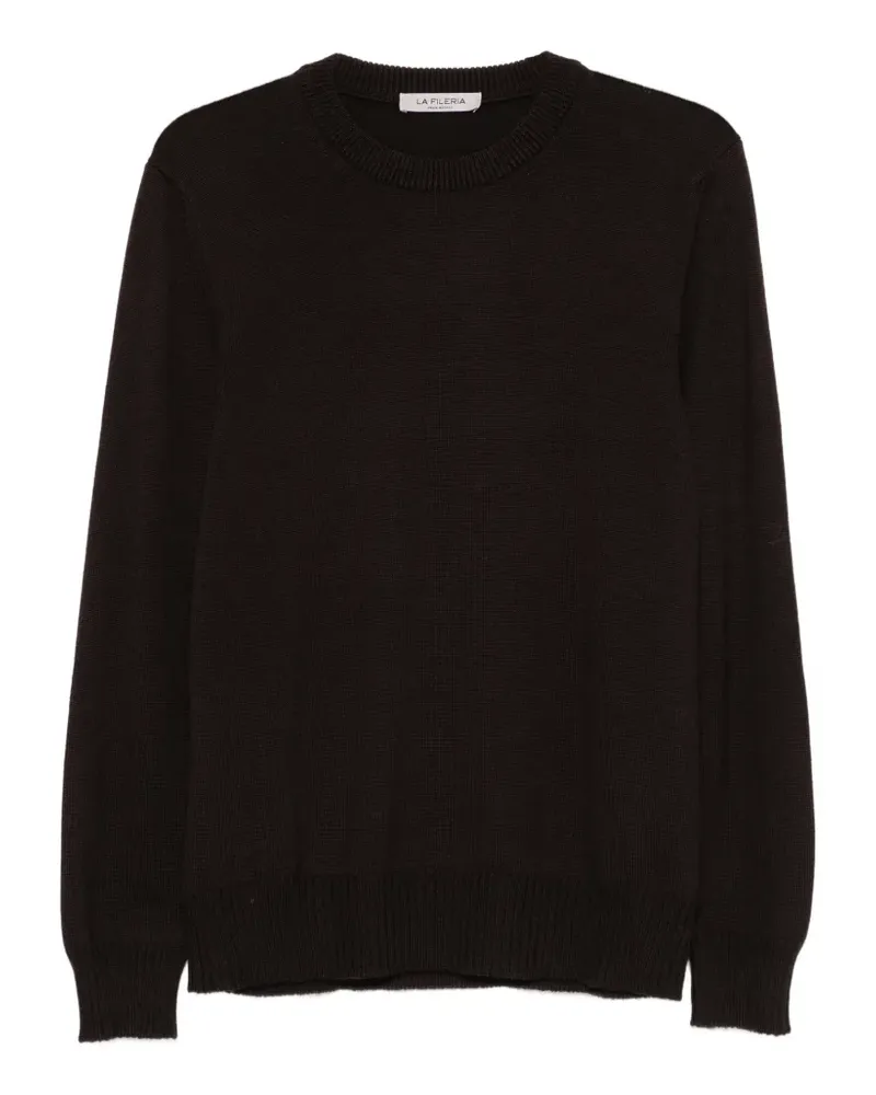 La Fileria ribbed-trim sweater - Braun Braun