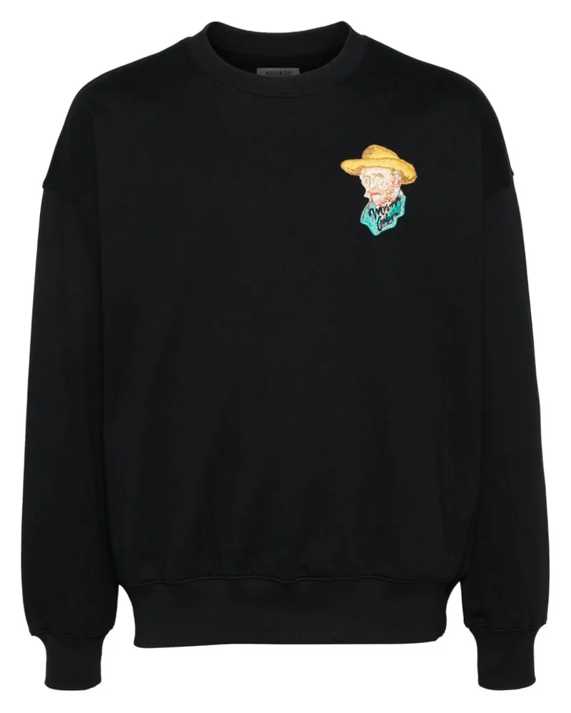 Musium Div. Sweatshirt mit Grafik - Schwarz Schwarz