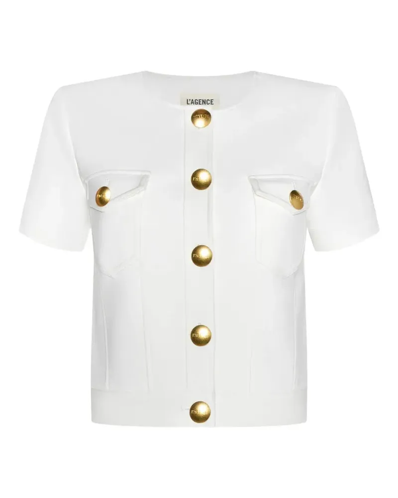 L'Agence Nawa short-sleeve jacket - Weiß Weiß