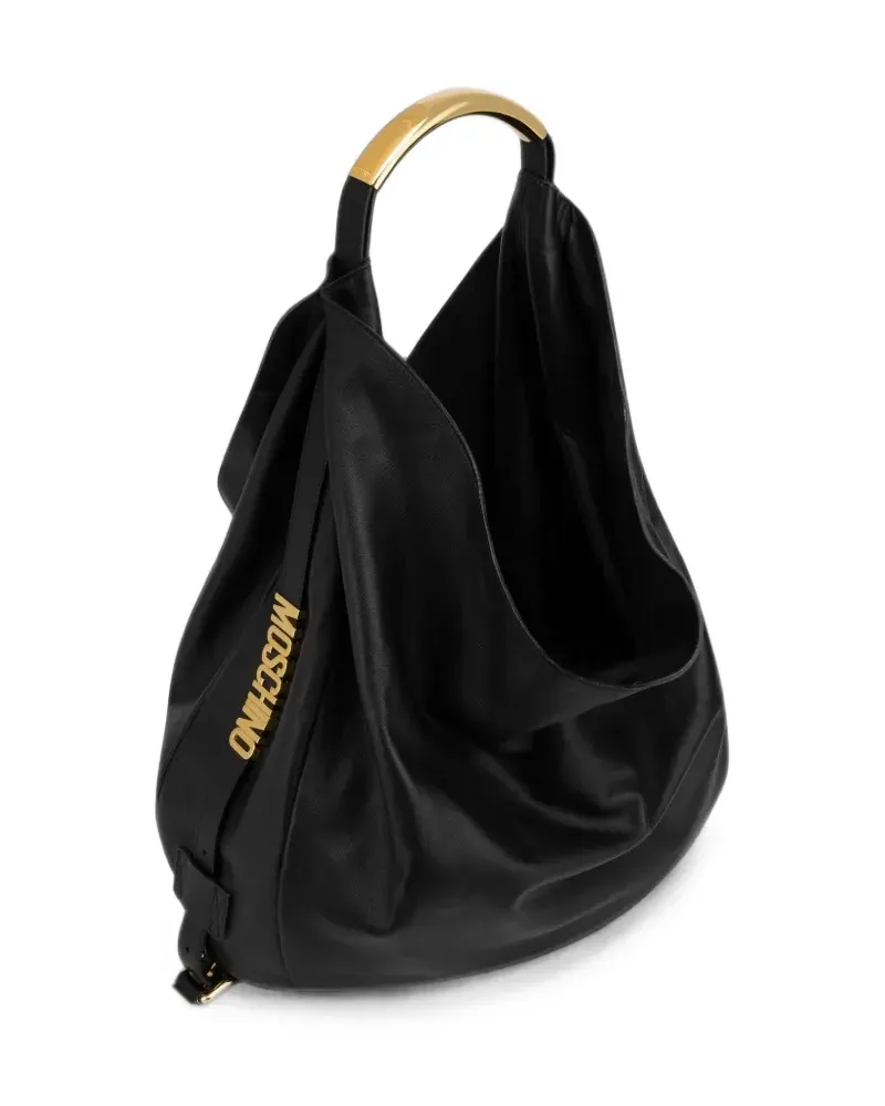 Moschino Große Handle Me Schultertasche - Schwarz Schwarz