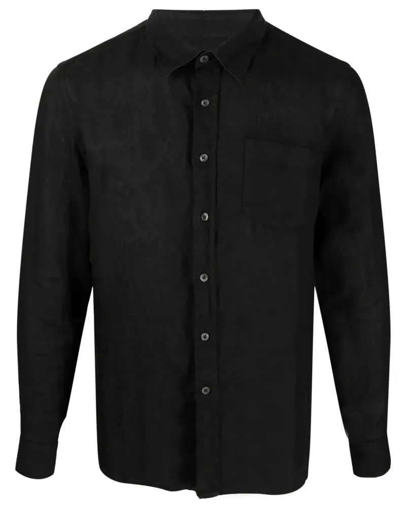 120% Lino Hemd aus Leinen - Schwarz Schwarz