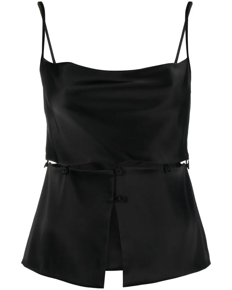 Nanushka Tanktop aus Satin - Schwarz Schwarz