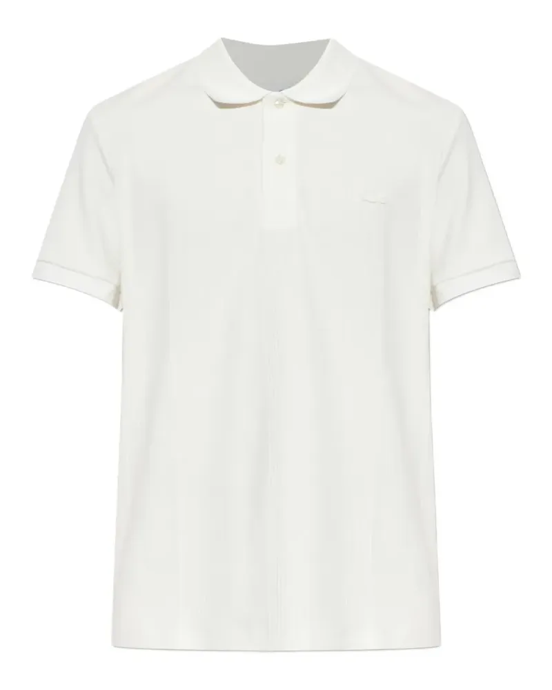 Lacoste ribbed-knit cotton polo shirt - Weiß Weiß