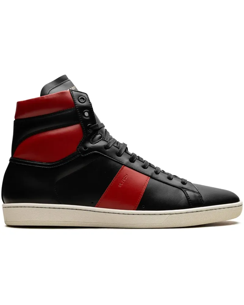 Saint Laurent SL-02H High "Black Red" Sneakers - Schwarz Schwarz