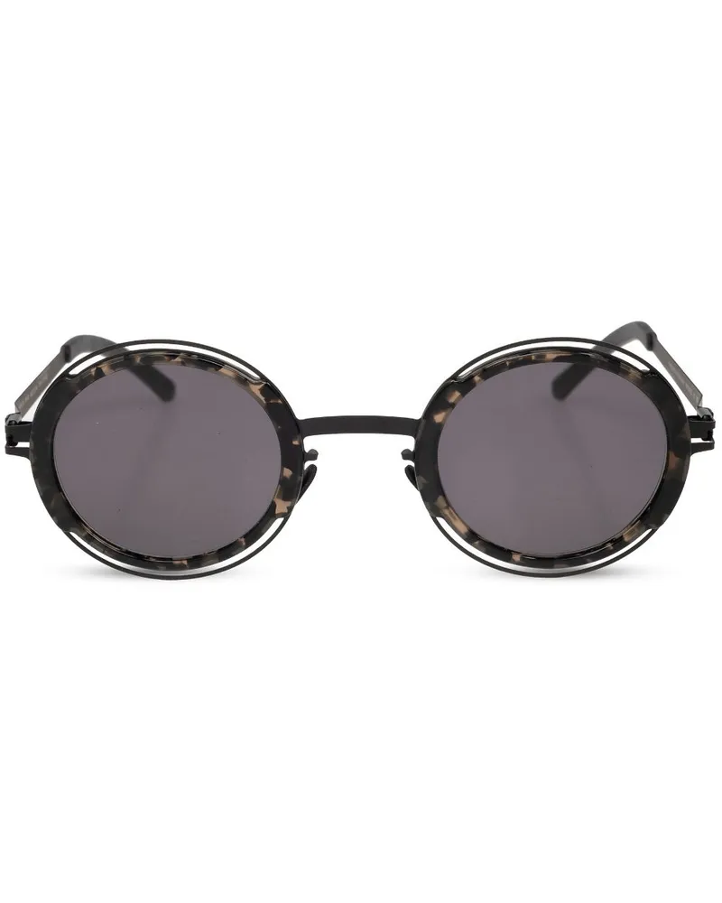 Mykita Pearl Sonnenbrille mit rundem Gestell Schwarz