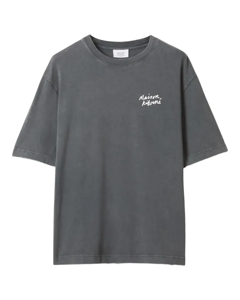 Kitsuné T-Shirt im Oversized-Look - Grau Grau