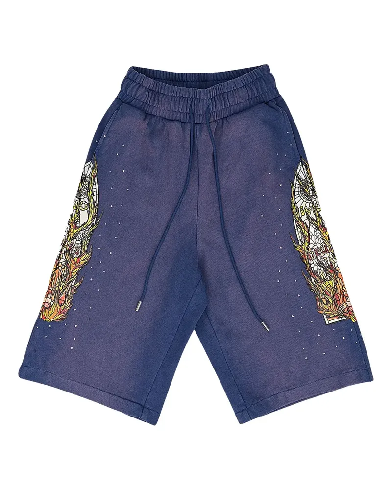 WHO DECIDES WAR Shorts mit Kordelzug - Blau Blau