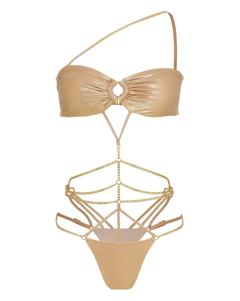 Amir Slama Bikini im Metallic-Look - Gold Gold
