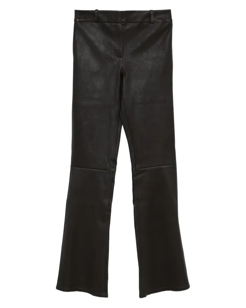Arma leather flared pants - Schwarz Schwarz