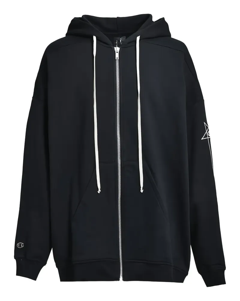 Rick Owens Jumbo Jason Hoodie - Schwarz Schwarz