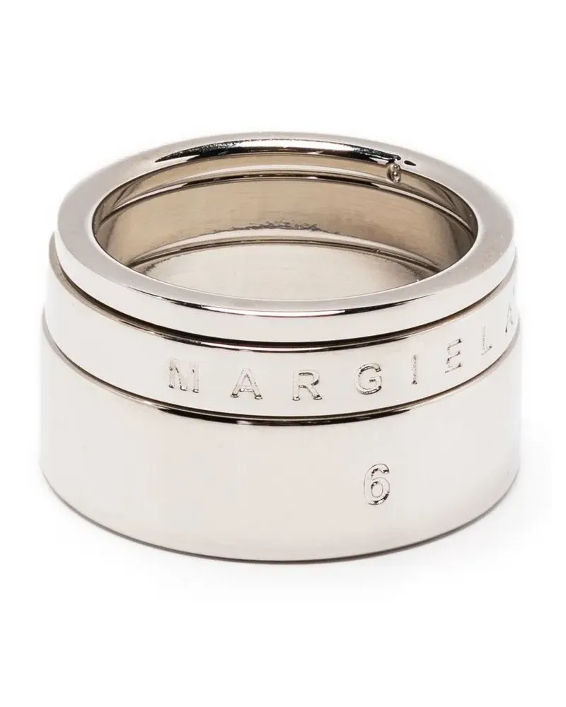 Maison Margiela Ringe mit Logo-Gravur - Silber Silber
