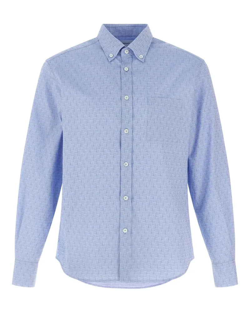 Ferragamo Hemd mit Monogramm - Blau Blau