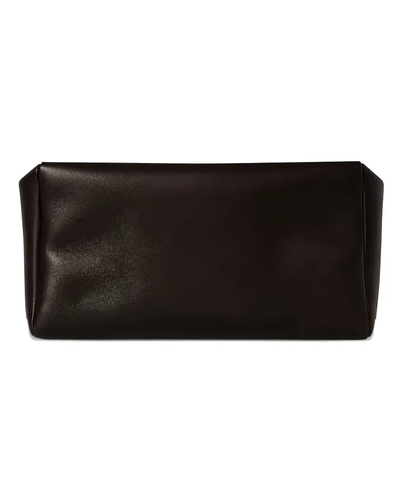 The Row leather clutch bag - Braun Braun
