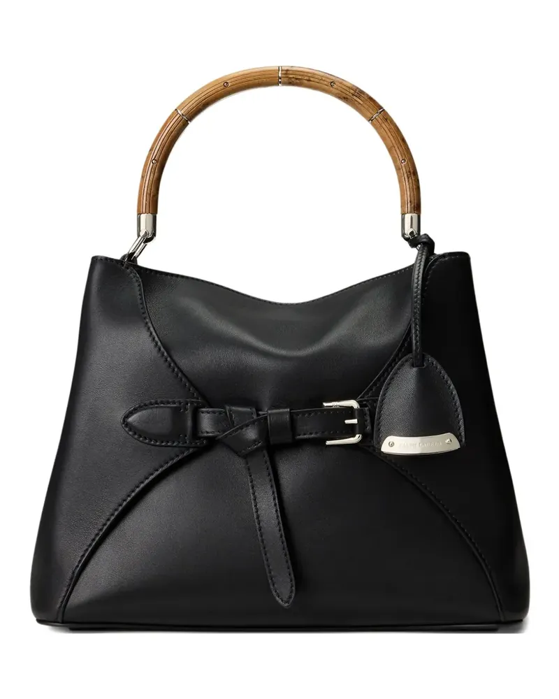 Ralph Lauren medium leather tote bag - BLACK Black