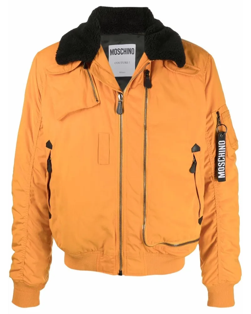 Moschino Bomberjacke mit Logo Orange