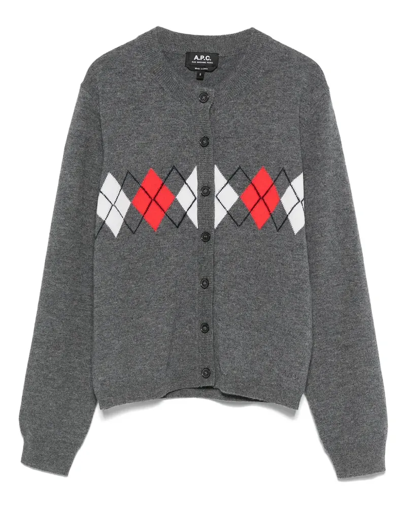A.P.C. Klassischer Cardigan - Grau Grau