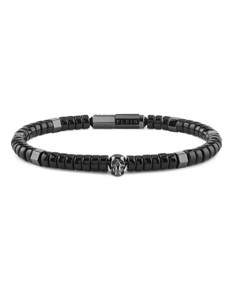 Philipp Plein beads skull bracelet - Schwarz Schwarz
