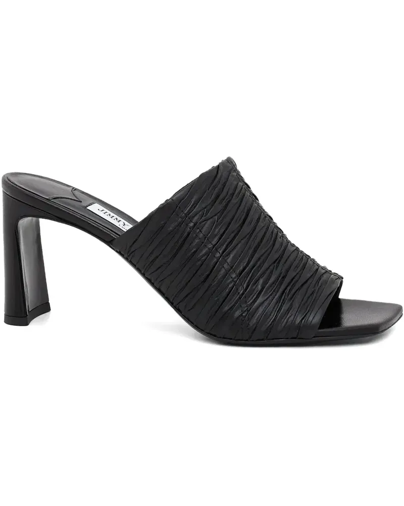 Jimmy Choo 75mm Lua ruched sandals - Schwarz Schwarz