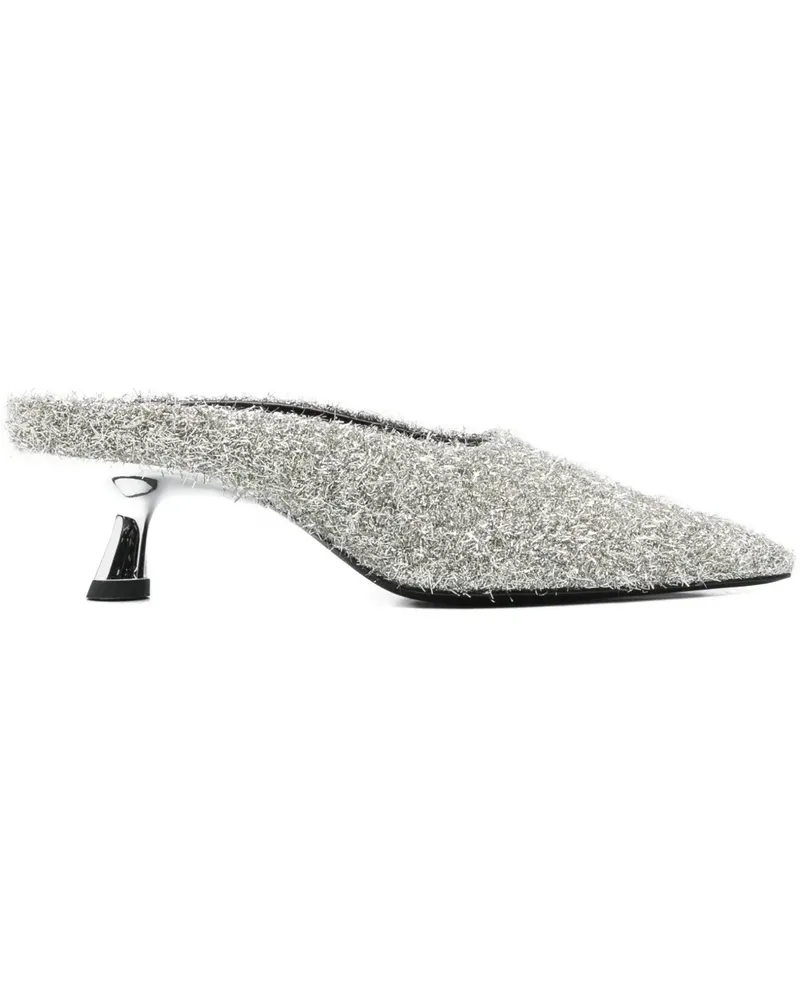Simon Miller 55mm pointed-toe heeled mules - Silber Silber