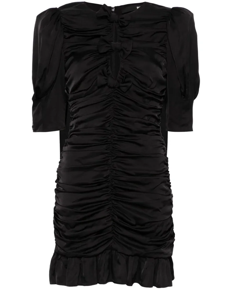 ROTATE Birger Christensen Minikleid mit Rüschensaum - Schwarz Schwarz