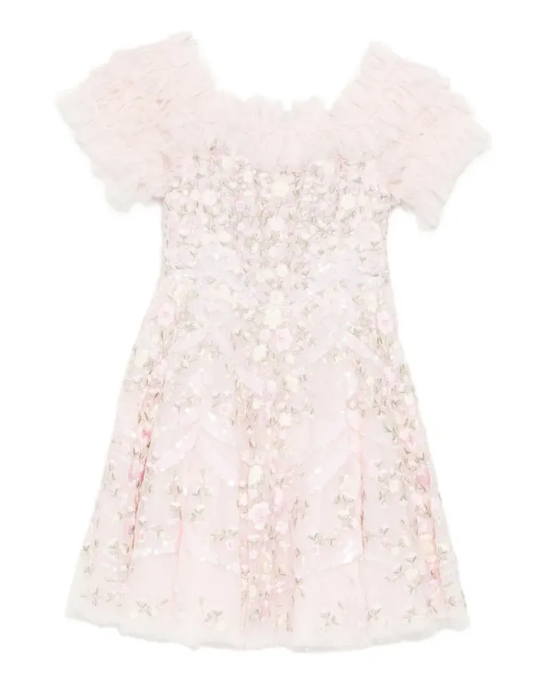 Needle & Thread floral-embrodairy dress - Rosa Rosa