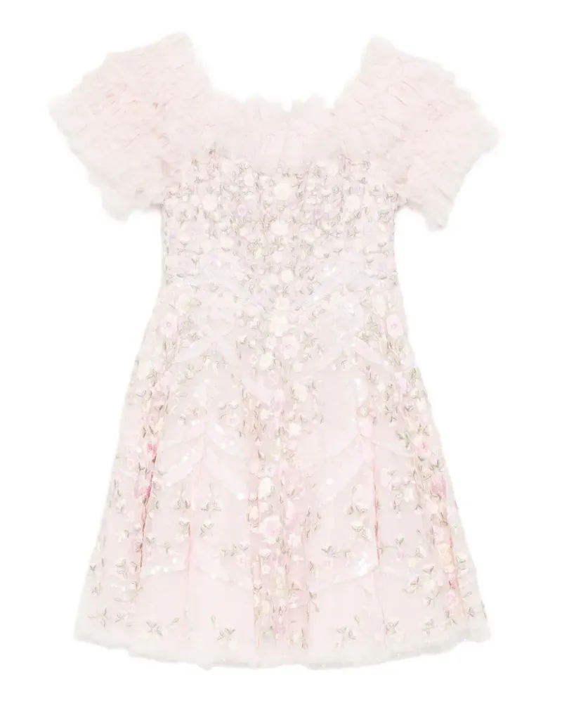 Needle & Thread floral-embrodairy dress - Rosa Rosa