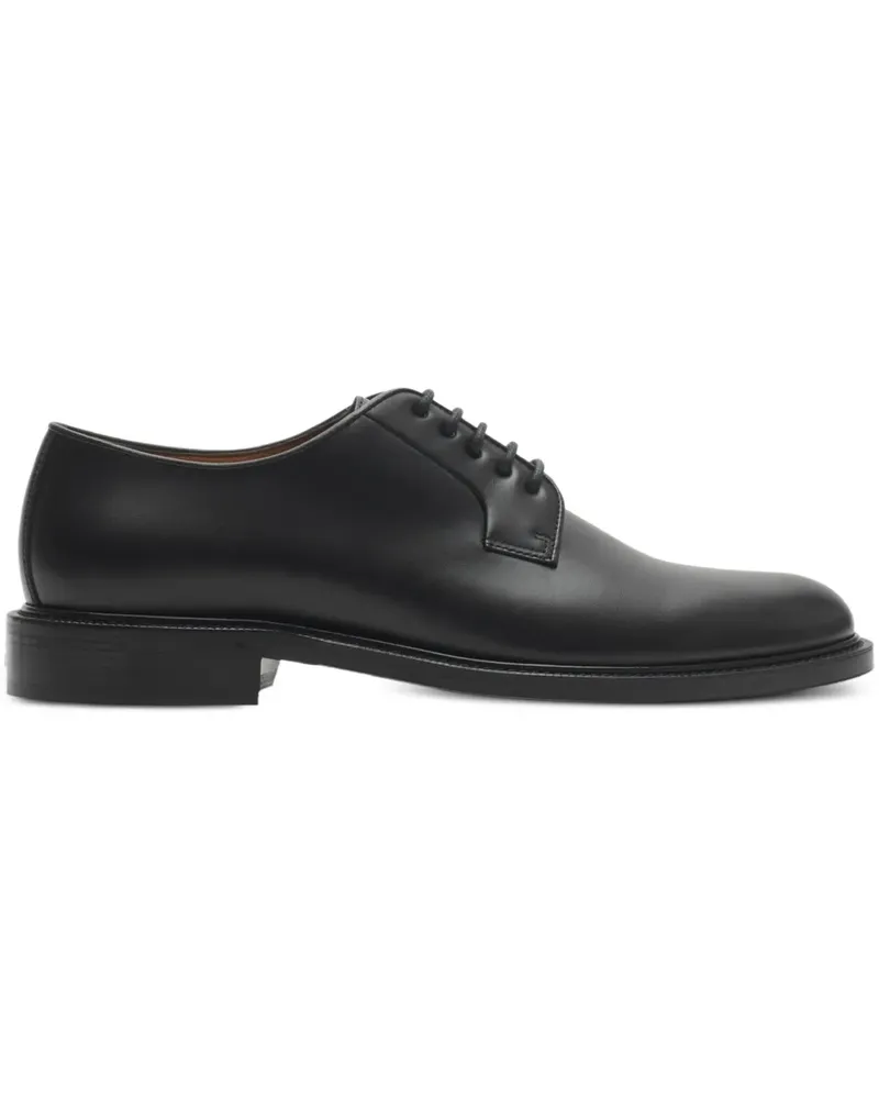 Burberry Derby-Schuhe mit Ritteremblem - Schwarz Schwarz