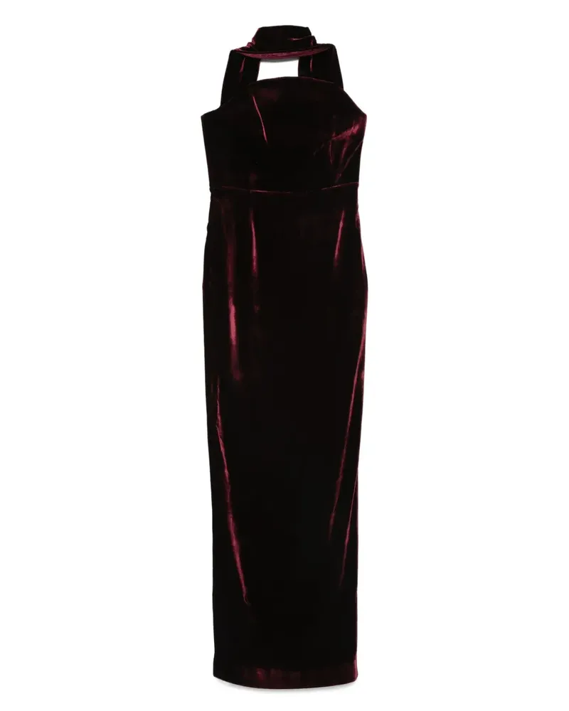 Roland Mouret Neckholder-Kleid aus Samt - Rot Rot