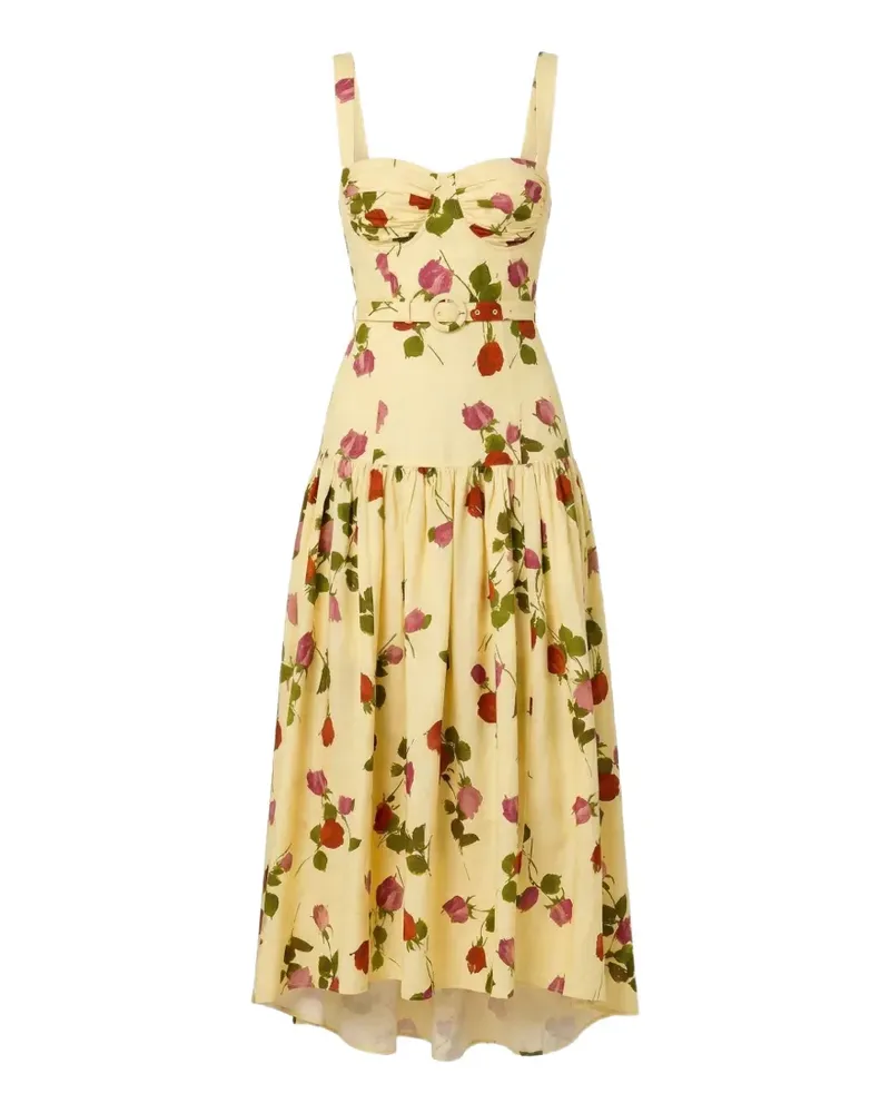 NICHOLAS floral-print bustier dress - Gelb Gelb