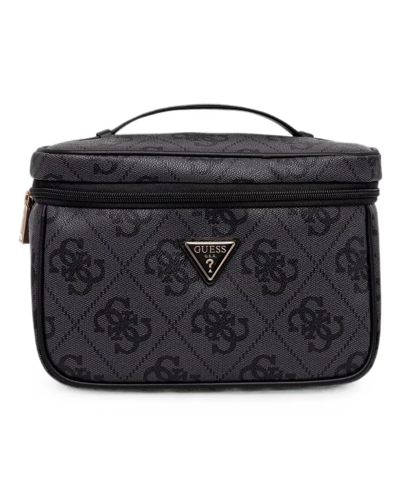 Guess logo-print make-up bag - Schwarz Schwarz
