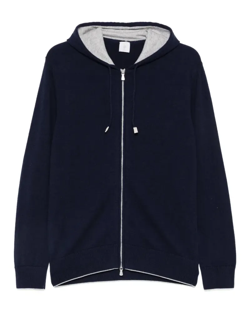 Eleventy Kapuzenjacke mit Reißverschluss - Blau Blau
