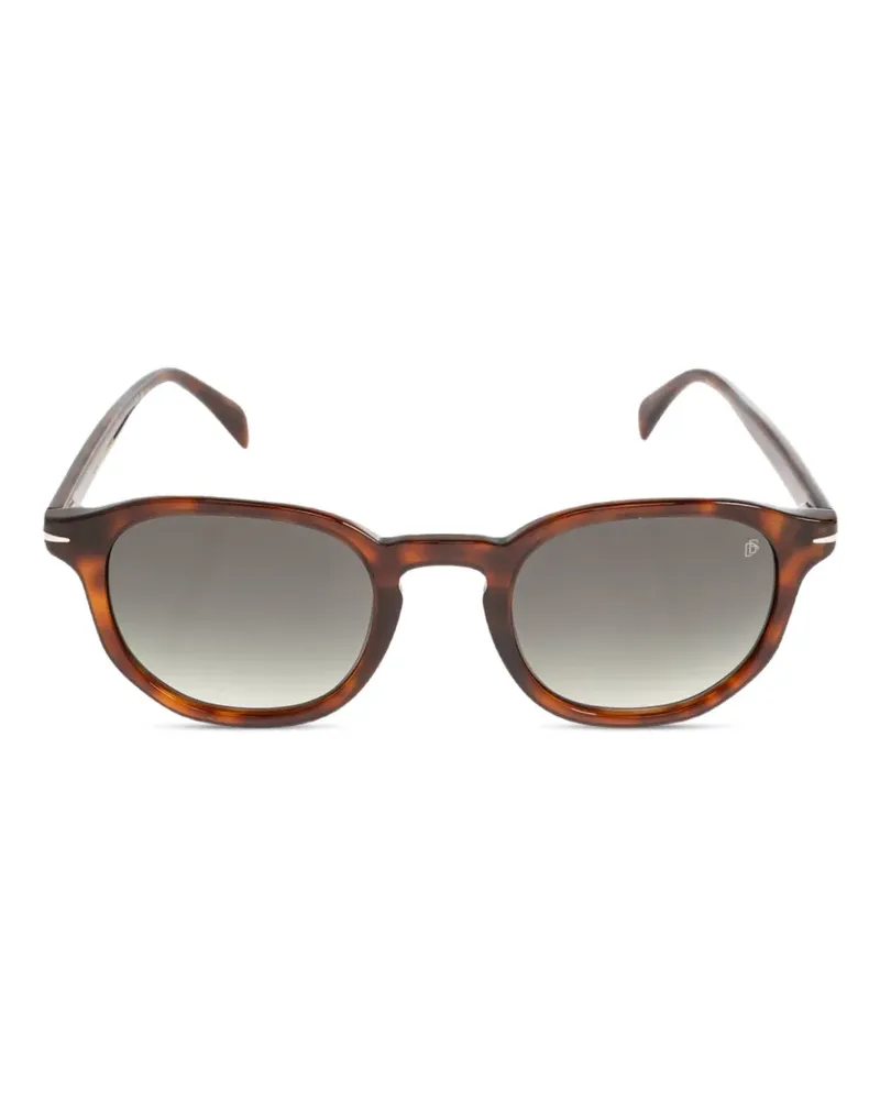 EYEWEAR by DAVID BECKHAM Runde Sonnenbrille in Schildpattoptik - Braun Braun