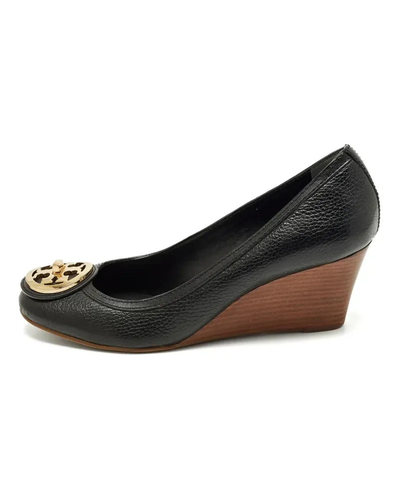 Tory Burch logo-detail wedge pumps - Schwarz Schwarz