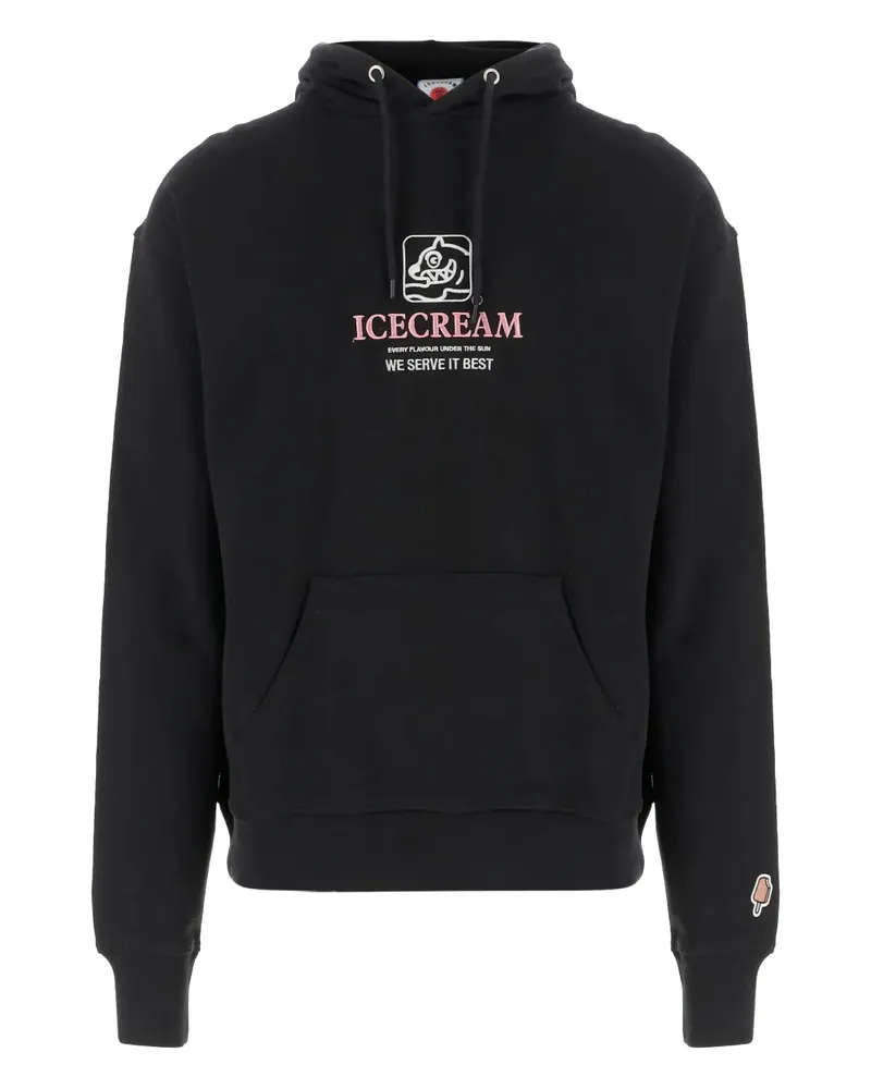 ICECREAM Hoodie mit Logo-Stickerei - Schwarz Schwarz