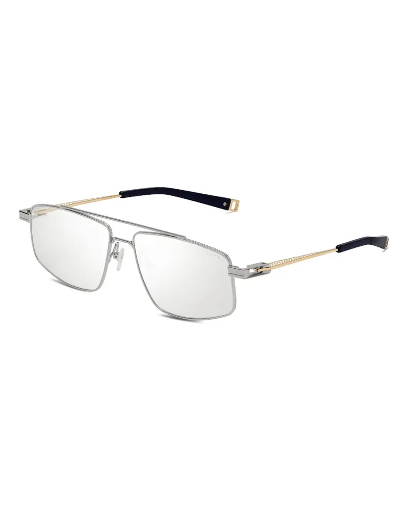 DITA geometric-frame double-bridge glasses - Silber Silber