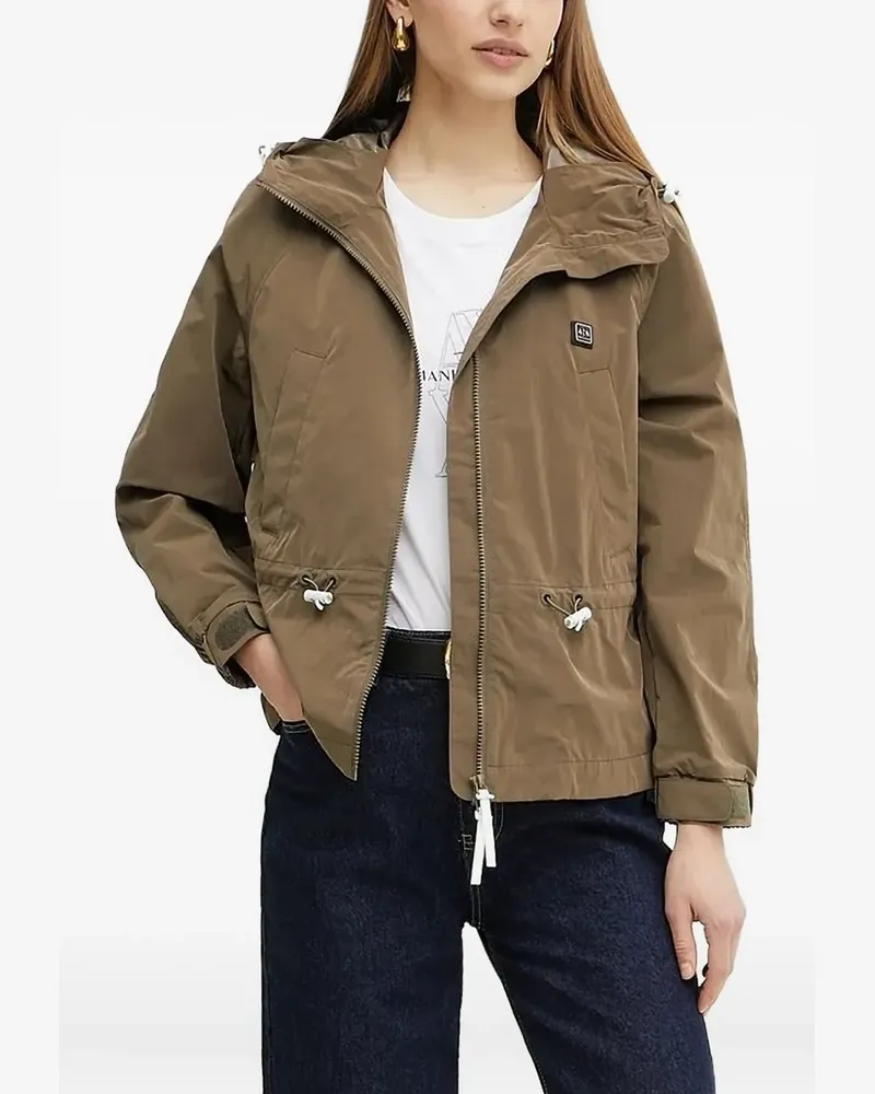 Armani Exchange Kapuzenjacke mit Kordelzug - Braun Braun