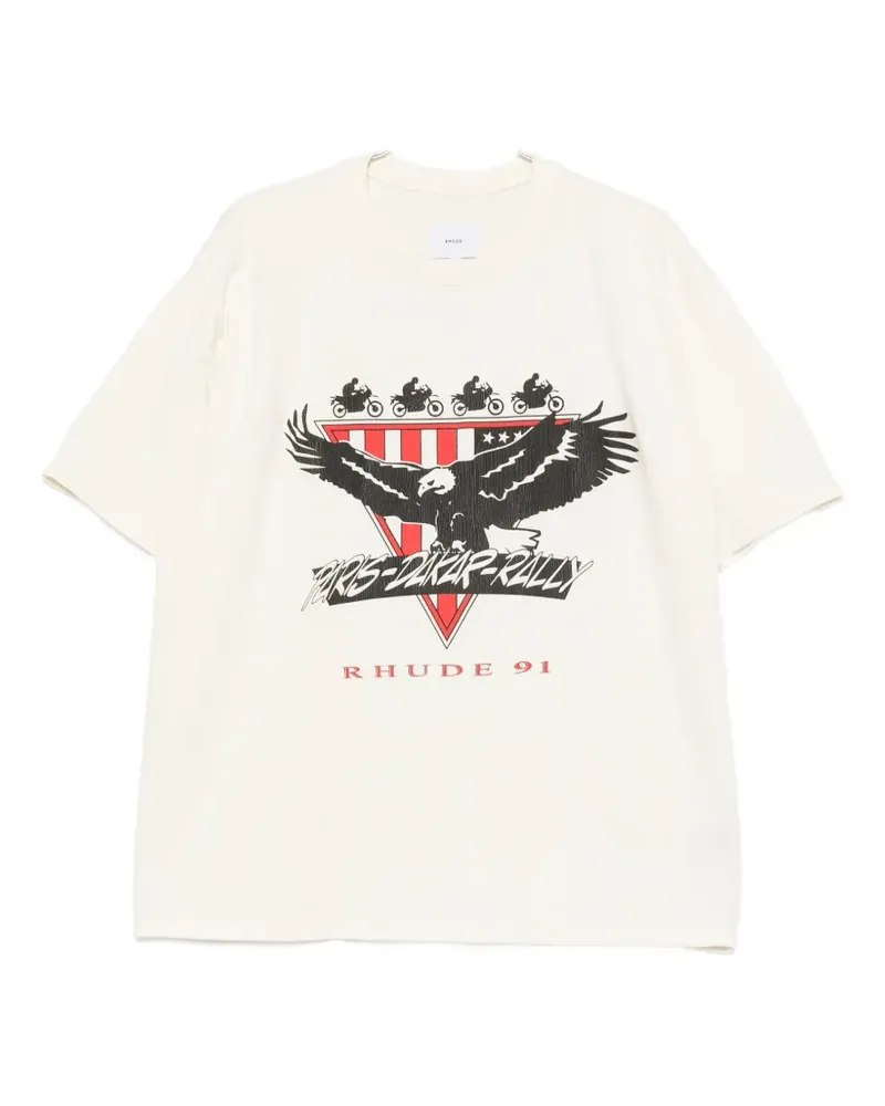 RHUDE T-Shirt mit grafischem Print - Nude Nude