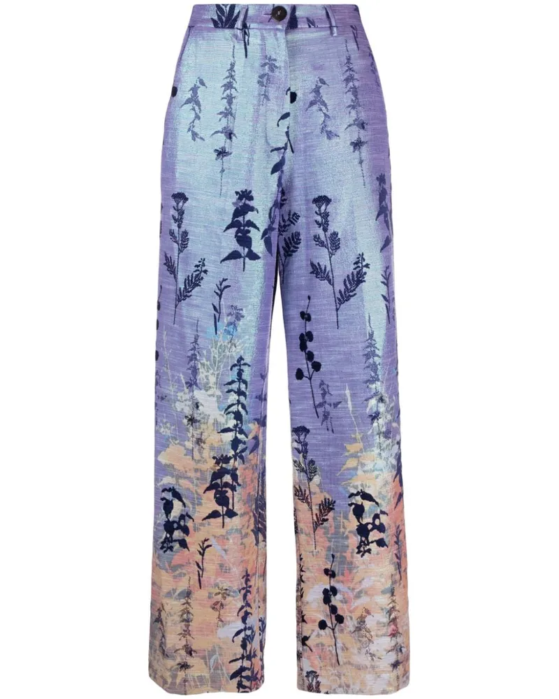 forte_forte Schillernde Palazzohose - Violett Violett