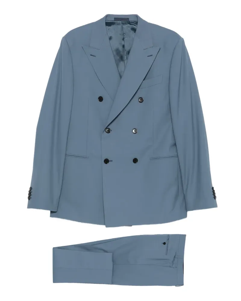 Caruso double-breasted tailored suit - Blau Blau