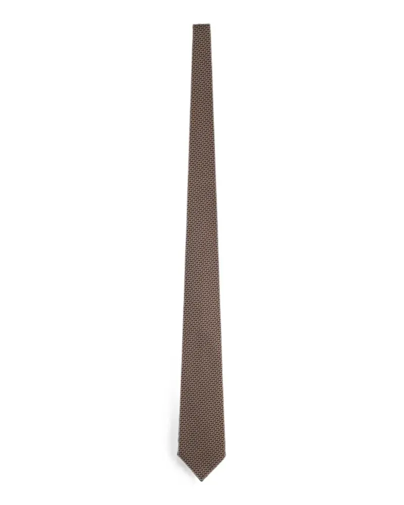 Tom Ford Krawatte mit Mikro-Muster - Braun Braun