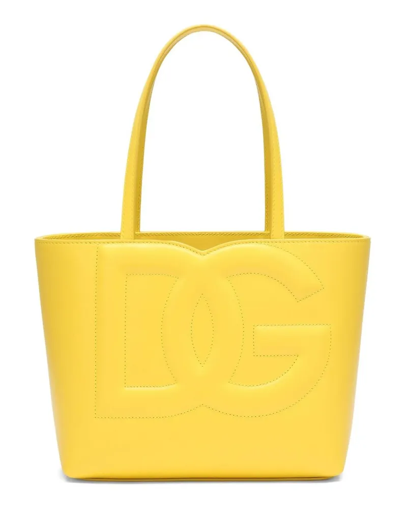 Dolce & Gabbana Kleiner Shopper mit DG-Logo - Gelb Gelb