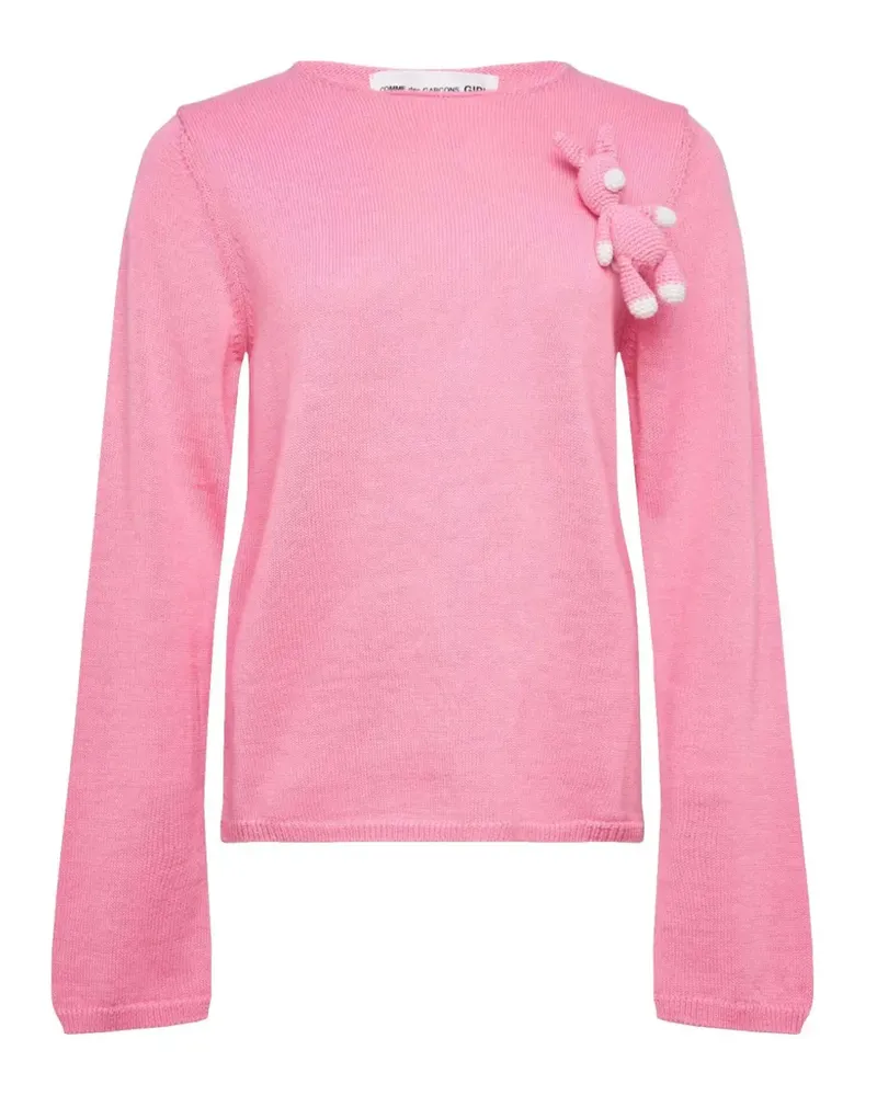Comme des Garçons Pullover mit Hasenapplikation - Rosa Rosa