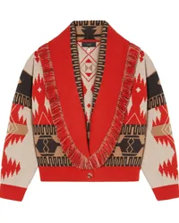 Alanui Icon Jacquard-Cardigan Rot