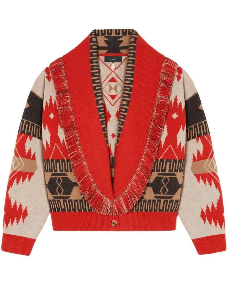 Alanui Icon Jacquard-Cardigan - Rot Rot