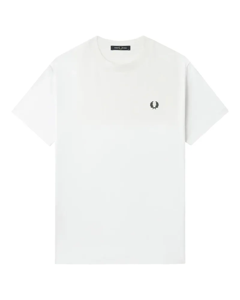 Fred Perry T-Shirt mit Logo-Stickerei - Weiß Weiß