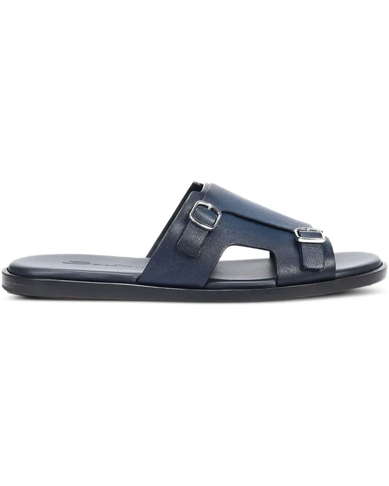 Santoni Sandalen mit doppelter Schnalle - Blau Blau