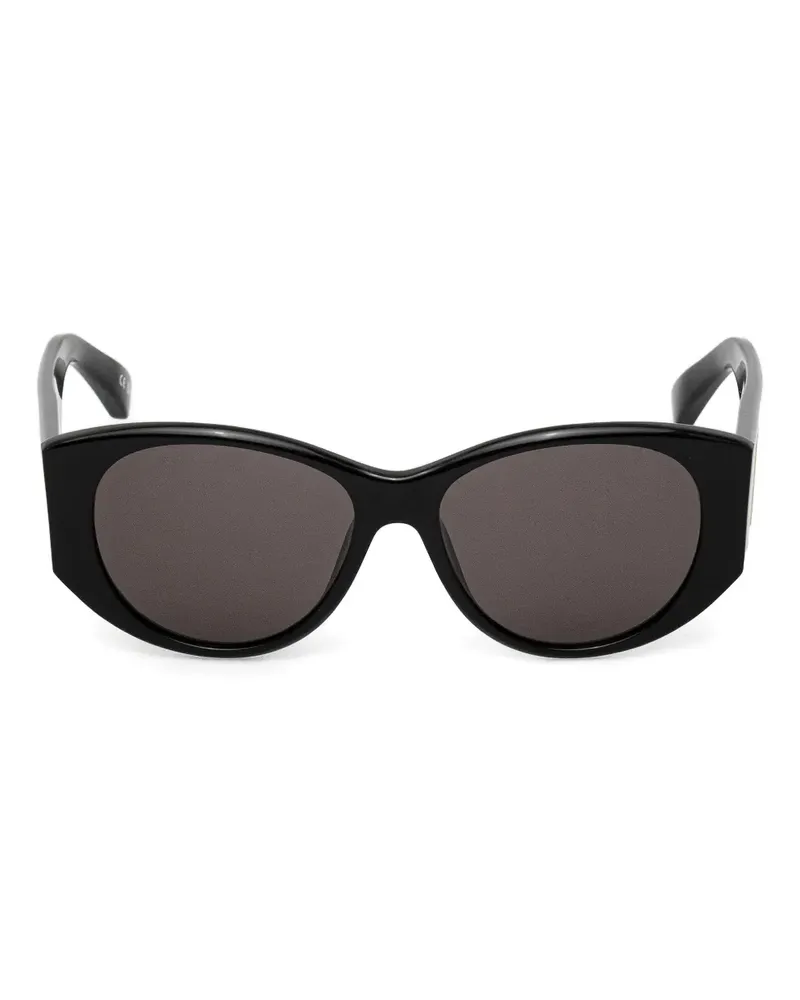 Balenciaga BB Sonnenbrille mit ovalem Gestell - Schwarz Schwarz